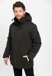 Kurtka zimowa J-TELK. Brązowe kurtki męskie Volcano, na zimę, m, bez wzorów, z materiału, bez kaptura. Za 399.99 zł.