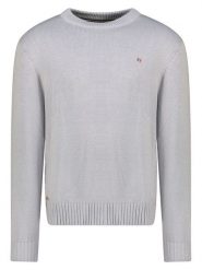 Geographical Norway Sweter "Flinder" w kolorze jasnoszarym rozmiar: S. Szare swetry męskie Geographical Norway, s, bez wzorów, z bawełny, bez kołnierzyka. Za 113.10 zł.