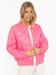 Zwillingsherz Kurtka pikowana "Be Happy" w kolorze różowym rozmiar: XXL. Różowe kurtki damskie Zwillingsherz, xxl, bez wzorów, bez kaptura. Za 261.05 zł.