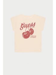 Guess T-Shirt J5GI00 K6YW4 Różowy Regular Fit. Czerwone koszulki dziewczęce Guess, z aplikacjami, z bawełny, bez ramiączek. Za 49.99 zł.