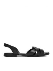 Lasocki Sandały CEO-WI23-RUPIA-14 Czarny. Czarne sandały damskie Lasocki, bez wzorów, ze skóry, bez obcasa, na płaskiej podeszwie. Za 159.99 zł.