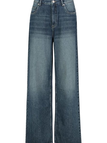 Sublevel Dżinsy - Comfort fit - w kolorze granatowym rozmiar: XXL. Niebieskie jeansy damskie Sublevel, z podwyższonym stanem. Za 131.12 zł.