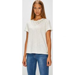 Roxy - Top. Białe topy damskie Roxy, m, bez wzorów, z bawełny, bez kołnierzyka. W wyprzedaży za 99.90 zł.