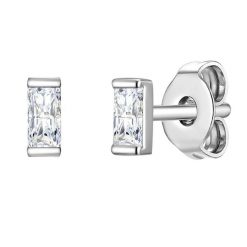 Lulu & Jane Kolczyki Mosiadz Srebrny 1 ct Damski. Szare kolczyki damskie Lulu & Jane, z cyrkonią, srebrne, na sztyftcie. Za 79.99 zł.