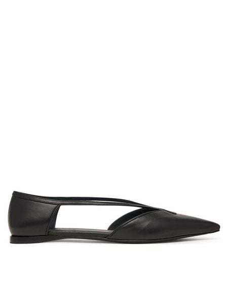 Max Mara Baleriny 2614521032600 Czarny. Czarne baleriny damskie Max Mara, bez wzorów, ze skóry, bez obcasa. Za 1,630.99 zł.
