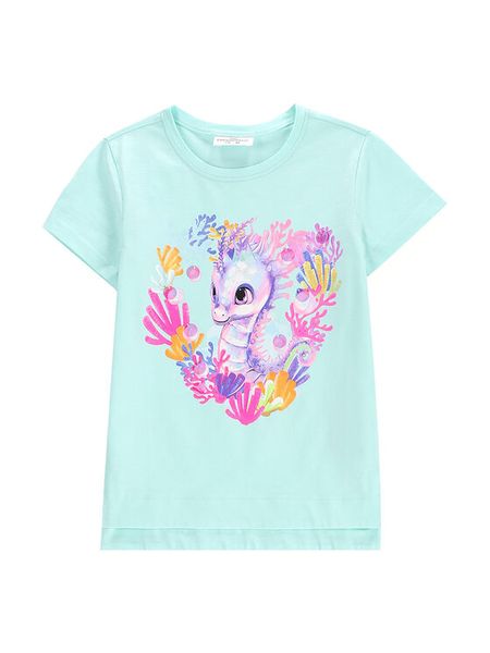 Coccodrillo T-Shirt WC5143204IGK Zielony Regular Fit. Zielone koszulki dziewczęce COCCODRILLO, bez wzorów, z bawełny, bez ramiączek. Za 29.99 zł.