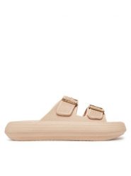 MEXX Klapki MICC1904941W-01 Beżowy. Brązowe klapki damskie Mexx, bez wzorów, z materiału, bez obcasa. Za 79.99 zł.