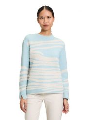 Betty Barclay Sweter w kolorze błękitno-kremowym rozmiar: 44. Brązowe swetry klasyczne damskie Betty Barclay, ze splotem, bez kołnierzyka. Za 193.95 zł.