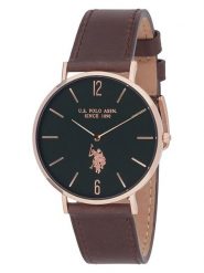 U.S. Polo Assn. Zegarek kwarcowy w kolorze różowozłoto-ciemnozielono-brązowym rozmiar: onesize. Brązowe, analogowe zegarki męskie U.S. Polo Assn., ze stali. Za 252.99 zł.