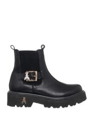 Patrizia Pepe Skórzane sztyblety w kolorze czarnym rozmiar: 40. Czarne botki damskie Patrizia Pepe, sportowe, bez obcasa, bez zapięcia. Za 609.17 zł.