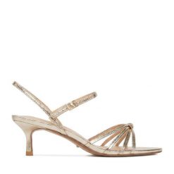 Sandały DeeZee. Żółte sandały damskie DeeZee, bez wzorów, bez obcasa, na szpilce. Za 119.99 zł.