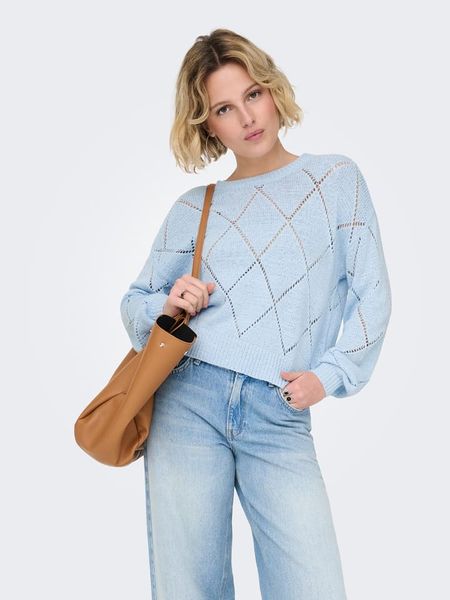 ONLY Sweter w kolorze błękitnym rozmiar: XL. Niebieskie swetry klasyczne damskie Only, xl, bez kołnierzyka. Za 70.08 zł.