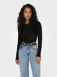 ONLY Bluzka Carlotta 15291987 Czarny Regular Fit. Czarne bluzki damskie Only, xl, bez wzorów, z bawełny, bez ramiączek. Za 99.99 zł.
