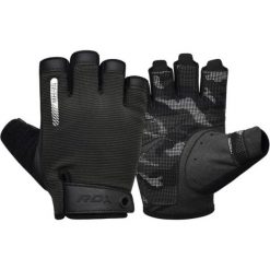 Rękawiczki gimnastyczne T2 - Half Finger - Czarny – S. Czarne rękawiczki damskie RDX SPORTS, bez wzorów. Za 89.99 zł.