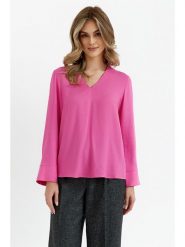 Stylove Bluzka w kolorze różowym rozmiar: XL. Różowe bluzki damskie Stylove, xl, bez wzorów, z wiskozy, bez kołnierzyka, bez ramiączek. Za 131.74 zł.