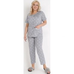 Szary 2-Częściowy Komplet Piżamowy Helanie. Szare piżamy damskie Born2be, xl, bez wzorów, z bawełny, bez ramiączek. Za 69.99 zł.