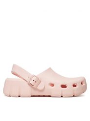 Birkenstock Klapki Birki Flow Eva 1029564 Różowy. Czerwone klapki damskie Birkenstock, bez wzorów, z tworzywa sztucznego, bez obcasa. Za 249.99 zł.