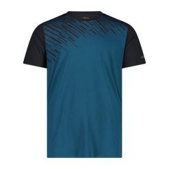 Koszulka męska turystyczna CMP 33N6827. Niebieskie t-shirty sportowe męskie CMP, l, z materiału, bez ramiączek, rowerowe. Za 99.99 zł.