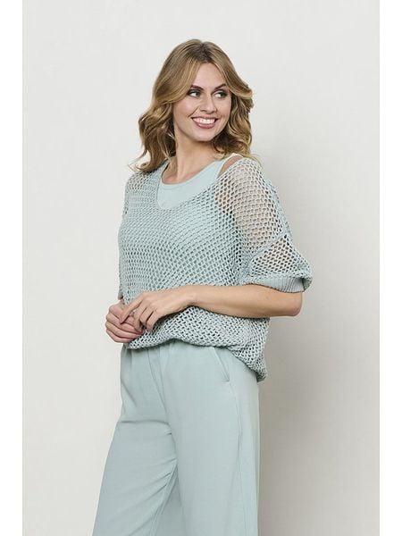 &Co Woman Sweter "Beki" w kolorze błękitnym rozmiar: L. Niebieskie swetry klasyczne damskie &Co Woman, l, bez kołnierzyka. Za 140.20 zł.