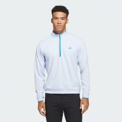Bluza Lightweight Half-Zip. Czarne bluzy bez kaptura męskie Adidas, uniwersalny, z dzianiny. Za 279.00 zł.