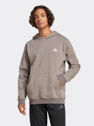 Adidas Bluza w kolorze szarobrązowym rozmiar: XL. Brązowe bluzy z kapturem męskie Adidas, xl, z bawełny. Za 153.71 zł.