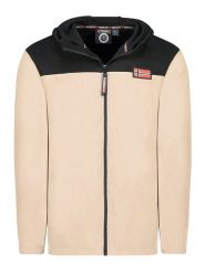 Geographical Norway Kurtka polarowa "Uniclerc" w kolorze beżowym rozmiar: L. Brązowe kurtki męskie Geographical Norway, l, bez wzorów, z polaru, bez kaptura. Za 70.24 zł.