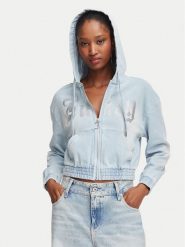 Juicy Couture Bluza JCDAS226961 Niebieski jasny Regular Fit. Niebieskie bluzy bez kaptura damskie Juicy Couture, xs, z bawełny. Za 449.99 zł.