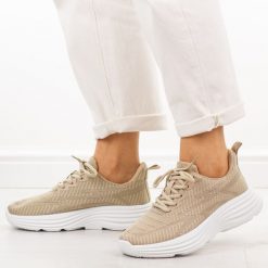 Beżowe sportowe buty damskie Filippo Dtn7868/26. Brązowe buty sportowe na co dzień damskie Filippo, bez wzorów, z dresówki, trekkingowe. Za 119.00 zł.