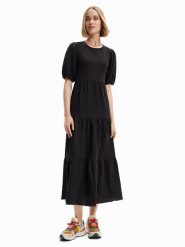 Desigual Sukienka codzienna Wend 23SWVW45 Zielony Regular Fit. Zielone sukienki damskie Desigual, na co dzień, s, bez wzorów, z syntetyku, bez kołnierzyka, bez ramiączek, proste. Za 319.99 zł.