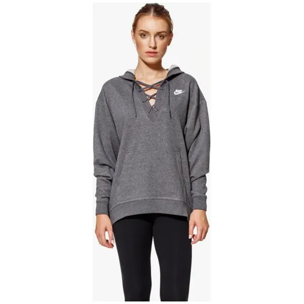 Nike Bluza W Nsw Club Hoodie Laceup , szary, rozmiar M. Szare bluzy sportowe damskie Nike, m, z bawełny. W wyprzedaży za 159.00 zł.