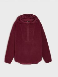 Bluza sherpa z kapturem - czerwony. Czerwone bluzy z kapturem damskie Sinsay, l. Za 59.99 zł.
