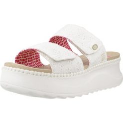 Sandały HEY DUDE DELRAY SLIDE EYELET Biały. Białe sandały damskie PRO BRANDS, bez wzorów, z tkaniny, bez obcasa. Za 281.99 zł.
