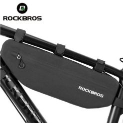Torba rowerowa sakwa na ramę Rockbros wodoodporna. Czarne torebki klasyczne damskie ROCKBROS, bez wzorów, bez dodatków. W wyprzedaży za 82.90 zł.