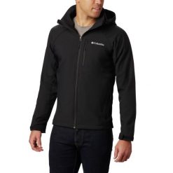 Kurtka softshell męska Columbia Cascade Ridge II. Czarne kurtki męskie Columbia, m, bez wzorów, z softshellu, sportowe, bez kaptura. Za 440.99 zł.