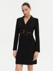 Morgan Sukienka koktajlowa 241-RCORSE Czarny Slim Fit. Czarne sukienki damskie Morgan, bez wzorów, z syntetyku, wizytowe, bez kołnierzyka, bez ramiączek. Za 329.99 zł.