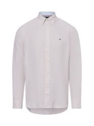 Tommy Hilfiger koszula casual z zawartością lnu Mężczyźni Regular Fit Bawełna beżowy, XXL. Brązowe koszule męskie Tommy Hilfiger, m, bez wzorów, z bawełny, bez kołnierzyka, bez ramiączek. Za 279.95 zł.