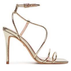 Sandały Marciano Guess. Żółte sandały damskie Marciano Guess, z aplikacjami, bez obcasa, na szpilce. Za 669.99 zł.