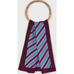 Pieces - Apaszka. Czarne apaszki damskie Pieces, bez wzorów, z materiału. W wyprzedaży za 24.90 zł.