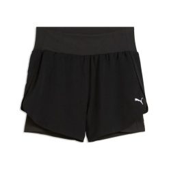 Damskie szorty 2 w 1 Puma Dreamrun 3". Czarne szorty damskie Puma, bez wzorów, ze skóry, sportowe. Za 239.99 zł.