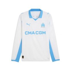 Męska koszulka domowa Olympique Marsylia 25/26 z długim rękawem PUMA. Białe t-shirty sportowe męskie Puma, m, bez ramiączek, do piłki nożnej. Za 479.00 zł.