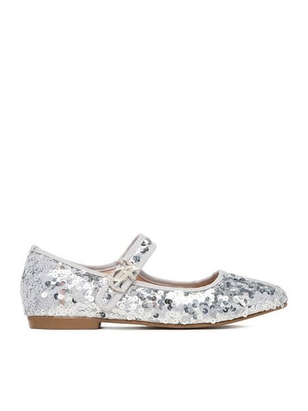 Juicy Couture Baleriny CEO-CM250112-1 Srebrny. Szare baleriny dziewczęce Juicy Couture, bez wzorów, z syntetyku. Za 119.99 zł.