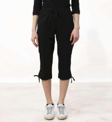 Spodnie Deha 7/8 With Drawstring Nero Damskie. Czarne spodnie materiałowe damskie Deha, bez wzorów, z bawełny. Za 308.99 zł.
