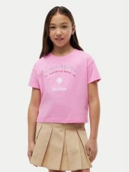 Tommy Hilfiger T-Shirt Sun Rhinestone KG0KG09458 Różowy Regular Fit. Czerwone koszulki dziewczęce Tommy Hilfiger, bez wzorów, z bawełny, bez ramiączek. Za 169.99 zł.