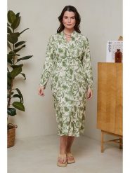 Curvy Lady Sukienka w kolorze zielonym rozmiar: 48/50. Zielone sukienki damskie Curvy Lady, na co dzień, bez wzorów, z wiskozy, klasyczne, bez kołnierzyka, bez ramiączek, maxi, proste. Za 140.20 zł.