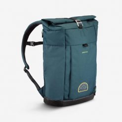 Plecak turystyczny Quechua Escape 500 Rolltop 23 litry. Niebieskie plecaki damskie QUECHUA, bez wzorów, sportowe. Za 169.96 zł.