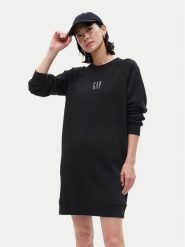 Gap Sukienka codzienna 729748-01 Czarny Regular Fit. Czarne sukienki damskie GAP, na co dzień, xs, bez wzorów, z bawełny, bez kołnierzyka, bez ramiączek, proste. Za 199.99 zł.