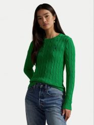 Polo Ralph Lauren Sweter 211971869011 Zielony Slim Fit. Zielone swetry klasyczne damskie Polo Ralph Lauren, l, z bawełny, bez kołnierzyka. Za 949.99 zł.