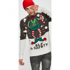 Brave Soul - Sweter. Szare swetry męskie Brave Soul, l, bez wzorów, z dzianiny, bez kołnierzyka. W wyprzedaży za 69.90 zł.