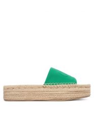 Calvin Klein Espadryle Ebeth HW0HW02894 Zielony. Zielone espadryle damskie CALVIN KLEIN, bez wzorów, z materiału, bez obcasa. Za 409.99 zł.