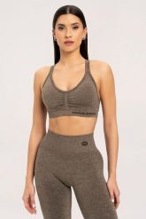 Stanik fitness cardio damski Gym Glamour seamless. Zielone biustonosze sportowe damskie GYM GLAMOUR, bez wzorów. Za 159.99 zł.
